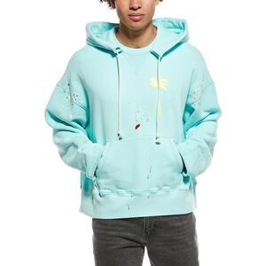 Palm Angels Mens  Hooded Sweatshirt, Blue